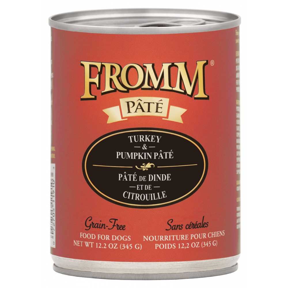 Fromm Turkey &amp; Pumpkin Pate Grain Free Canned Dog Food - 12.2 oz, case of 12 | PetFlow - Pet Supplies online store