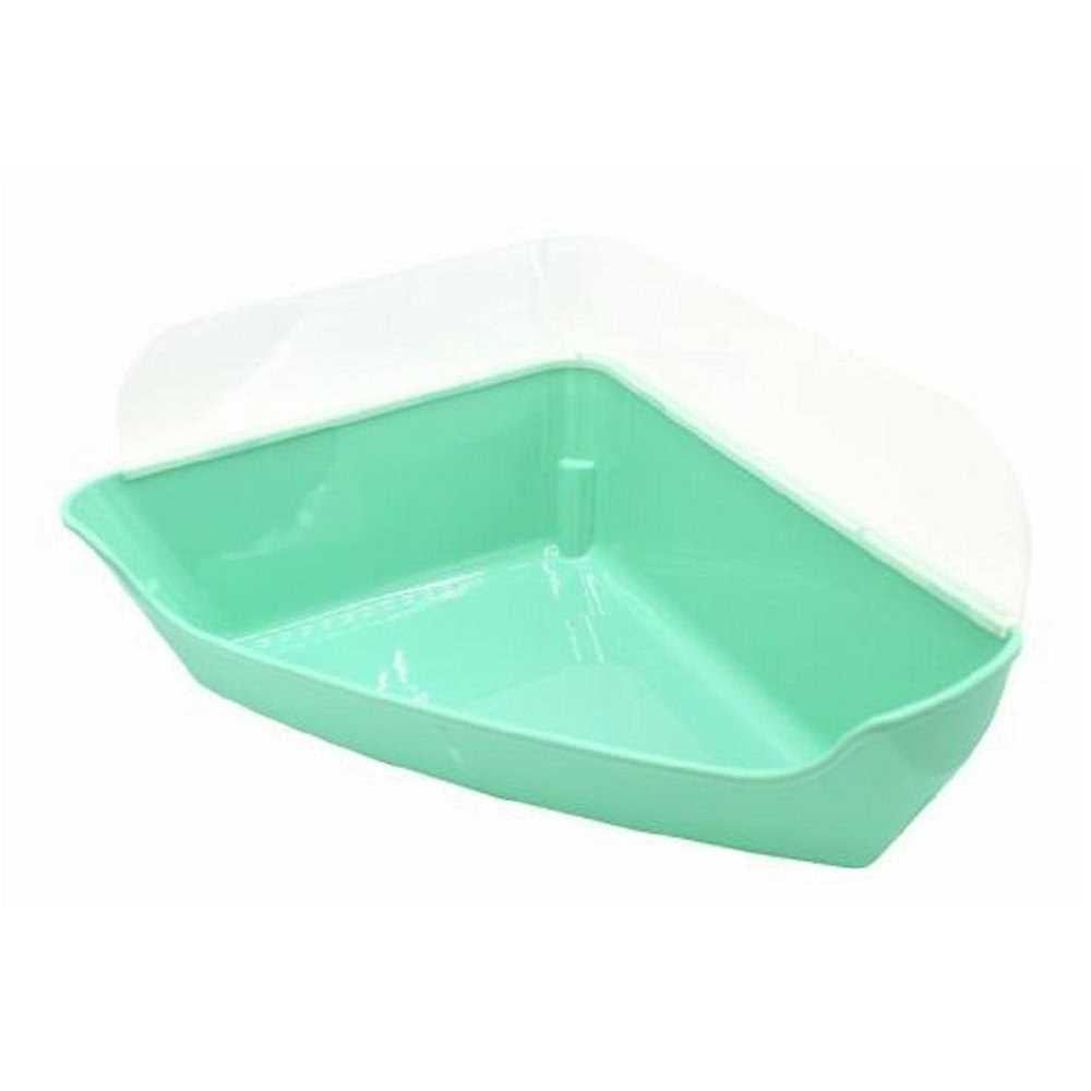 Corner Litter Pan with Removable Shield W6469