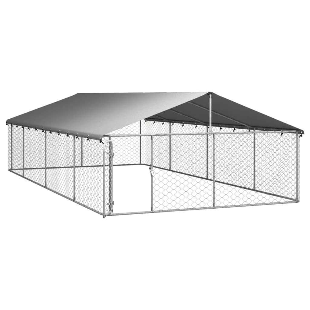 Outdoor Dog Kennel with Roof C5686
