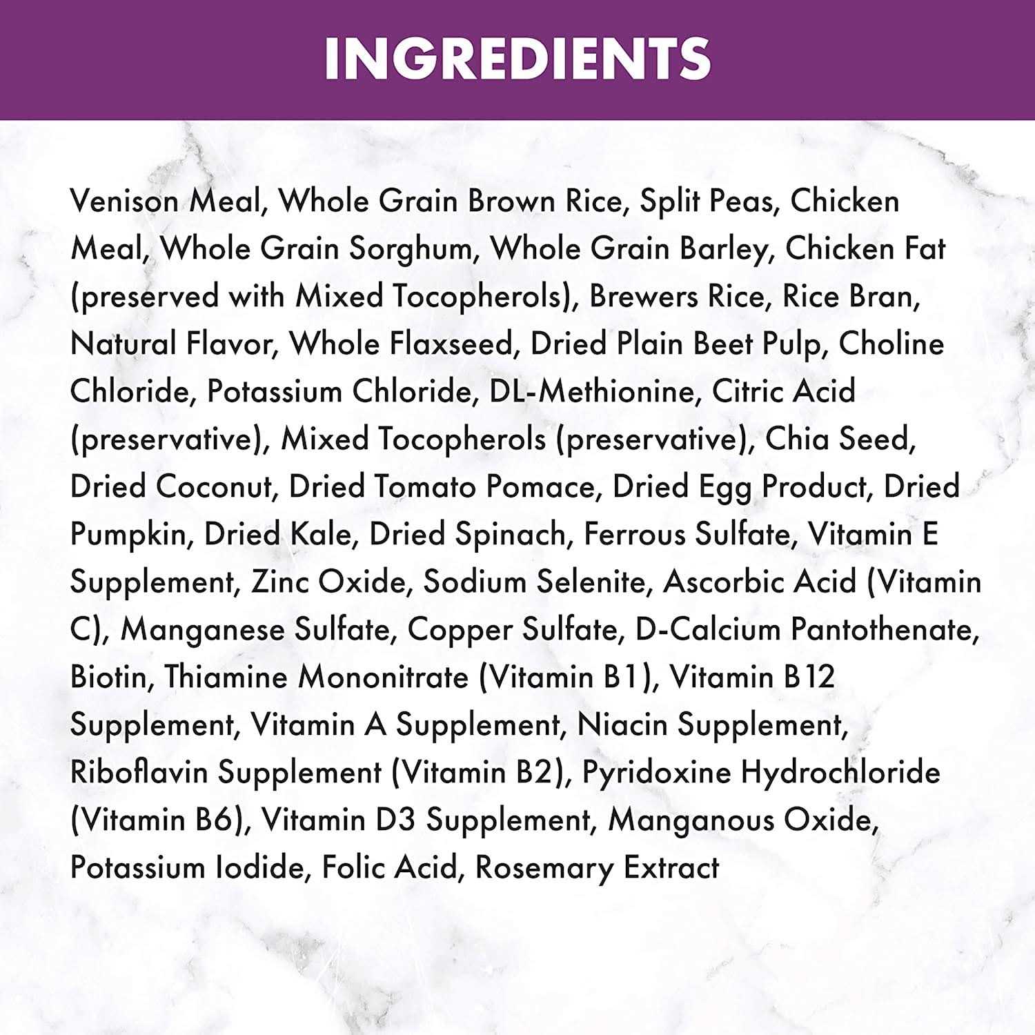 Adult Venison Meal & Brown Rice Recipe Dry Dog Food M12361