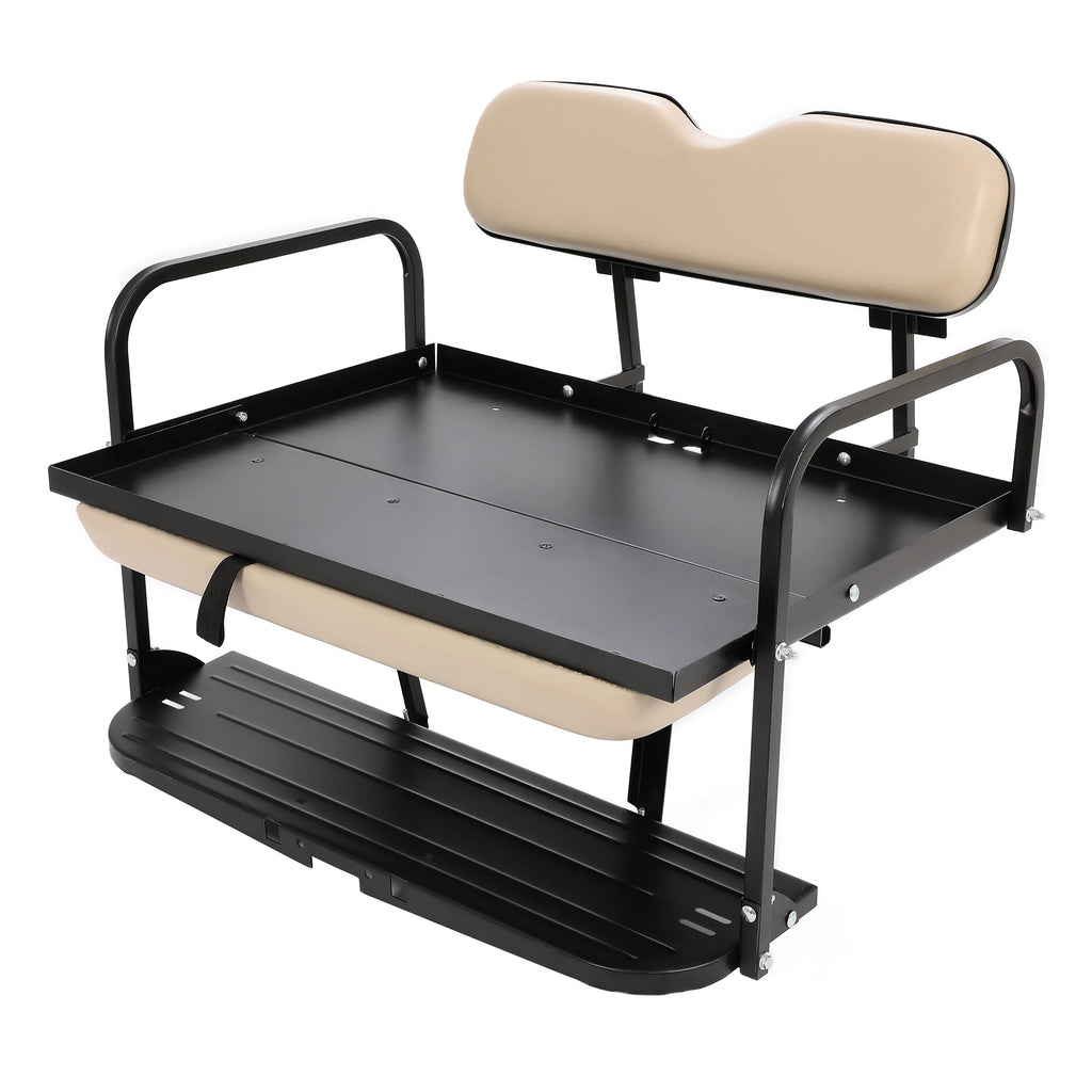 Rear Back Seat Kit for EZGO Marathon Golf Cart Tan Flip Folding Y93656