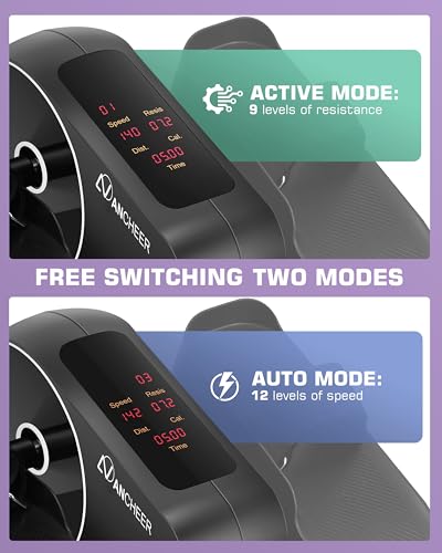 Under Desk Elliptical Machine with Resistance and Speed Modes, Leg Exerciser for Sitting Z110