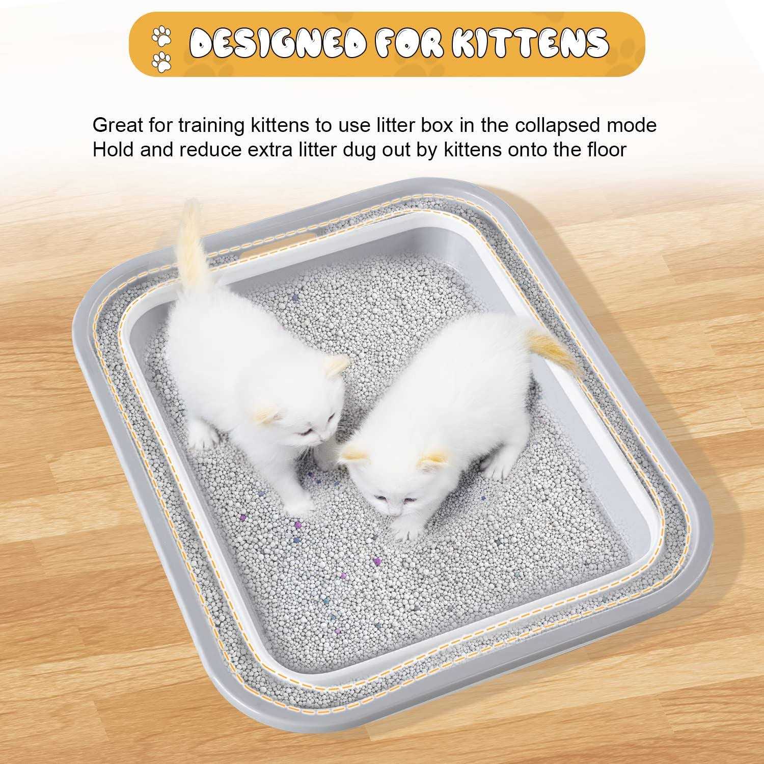 Senior Cat Litter Box Low Entry for Arthritic Disabled Cats W2956