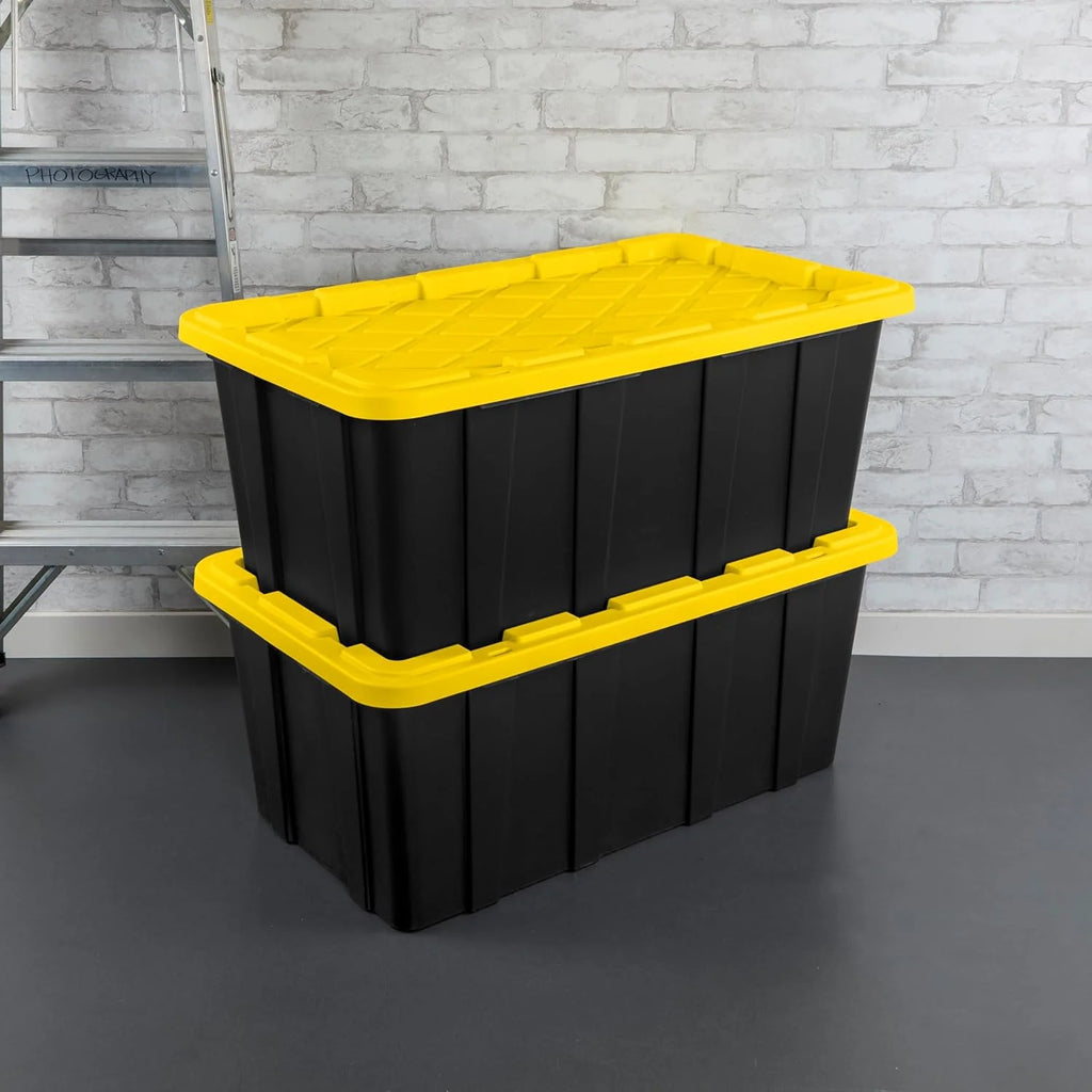 Stackable Storage Bin with Lid, 4-Pack T340138