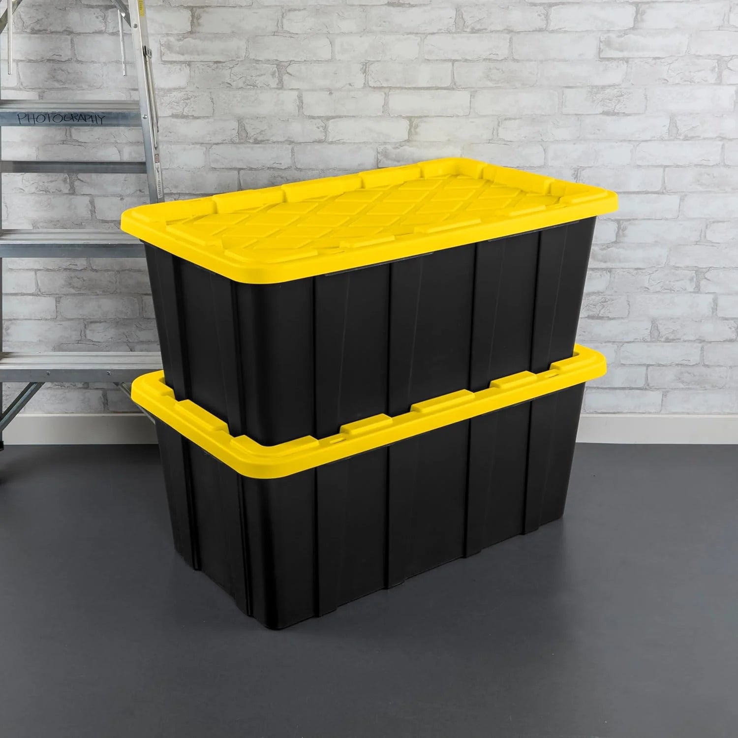 Stackable Storage Bin with Lid, 4-Pack T340138