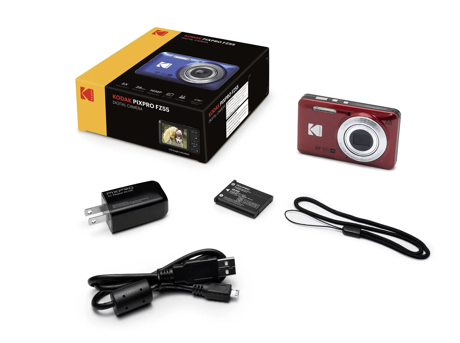 Digital Camera with 128GB Memory Card and Case F4495