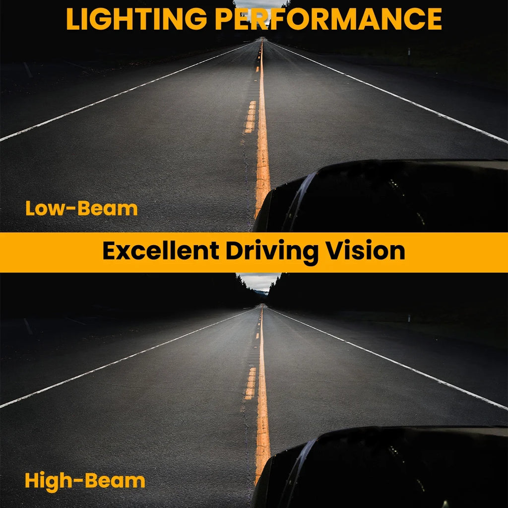 Halo LED Projector Headlights Black for 2000-2004 Ford Focus, Pair S7083