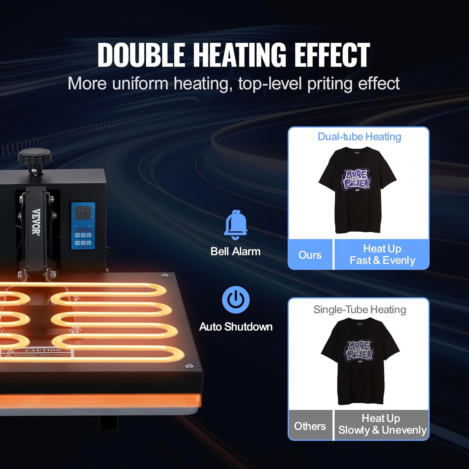 Heat Press Machine 16 x 20 in, Clamshell Sublimation Transfer Printer T838