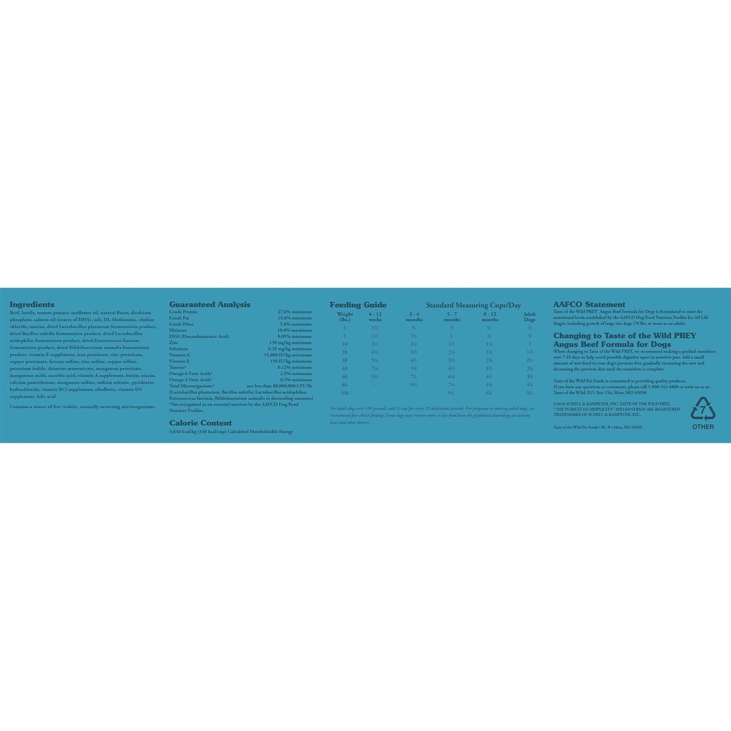 Angus Beef Dog Food E648