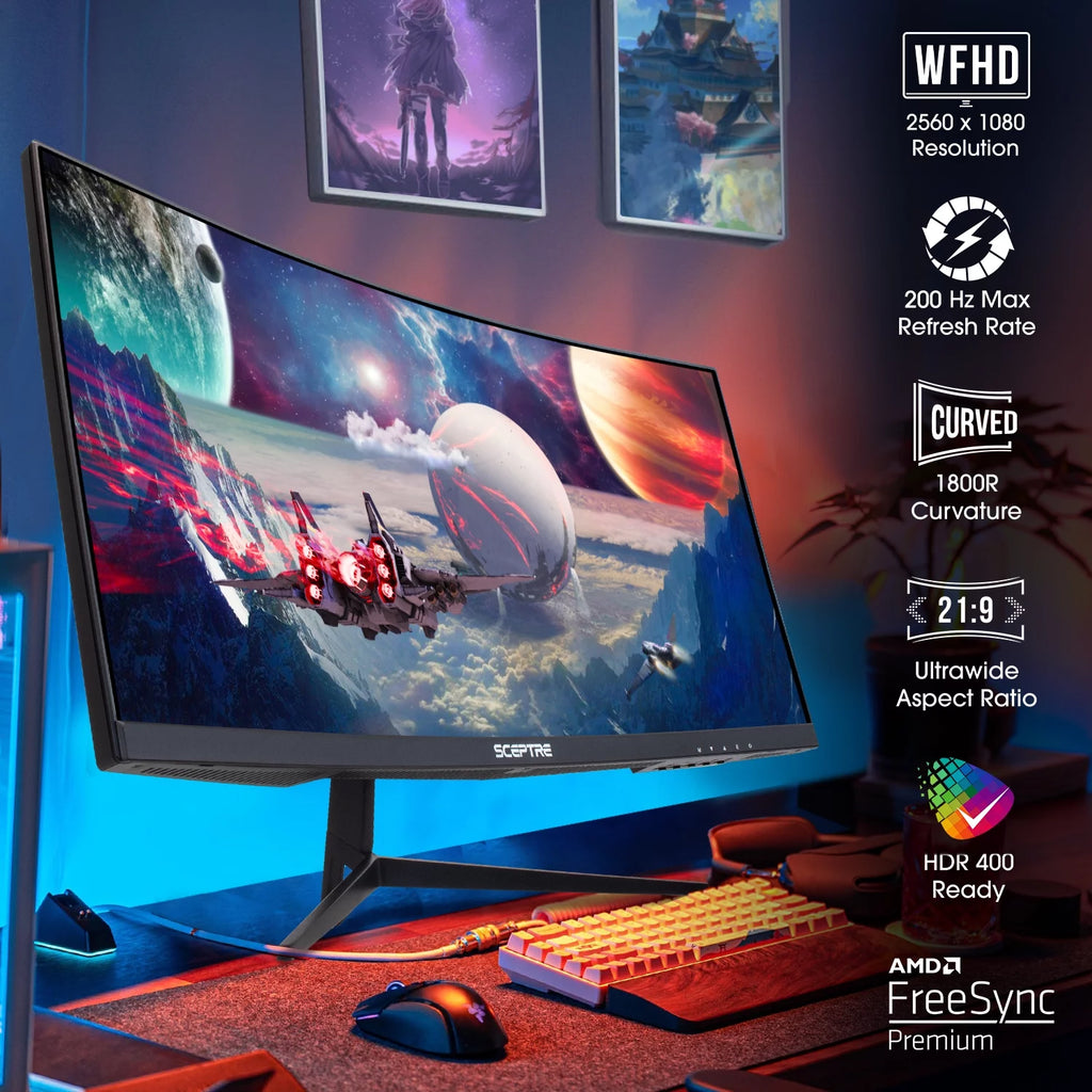 Curved 30" LED Monitor 2560 x 1080 200Hz VA O401208