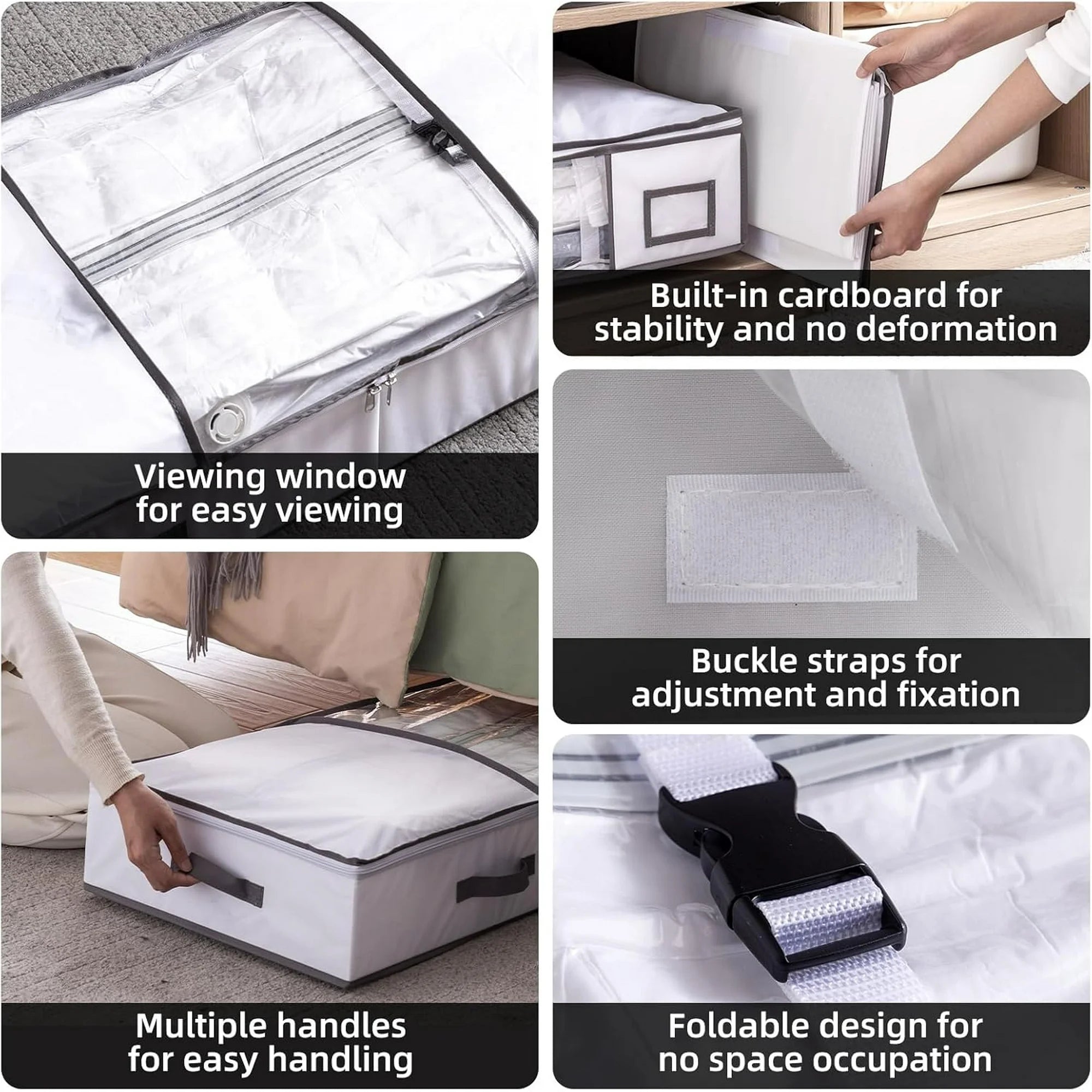 Under Bed Vacuum Seal Storage Bags for Comforters, Large Foldable Box R522566
