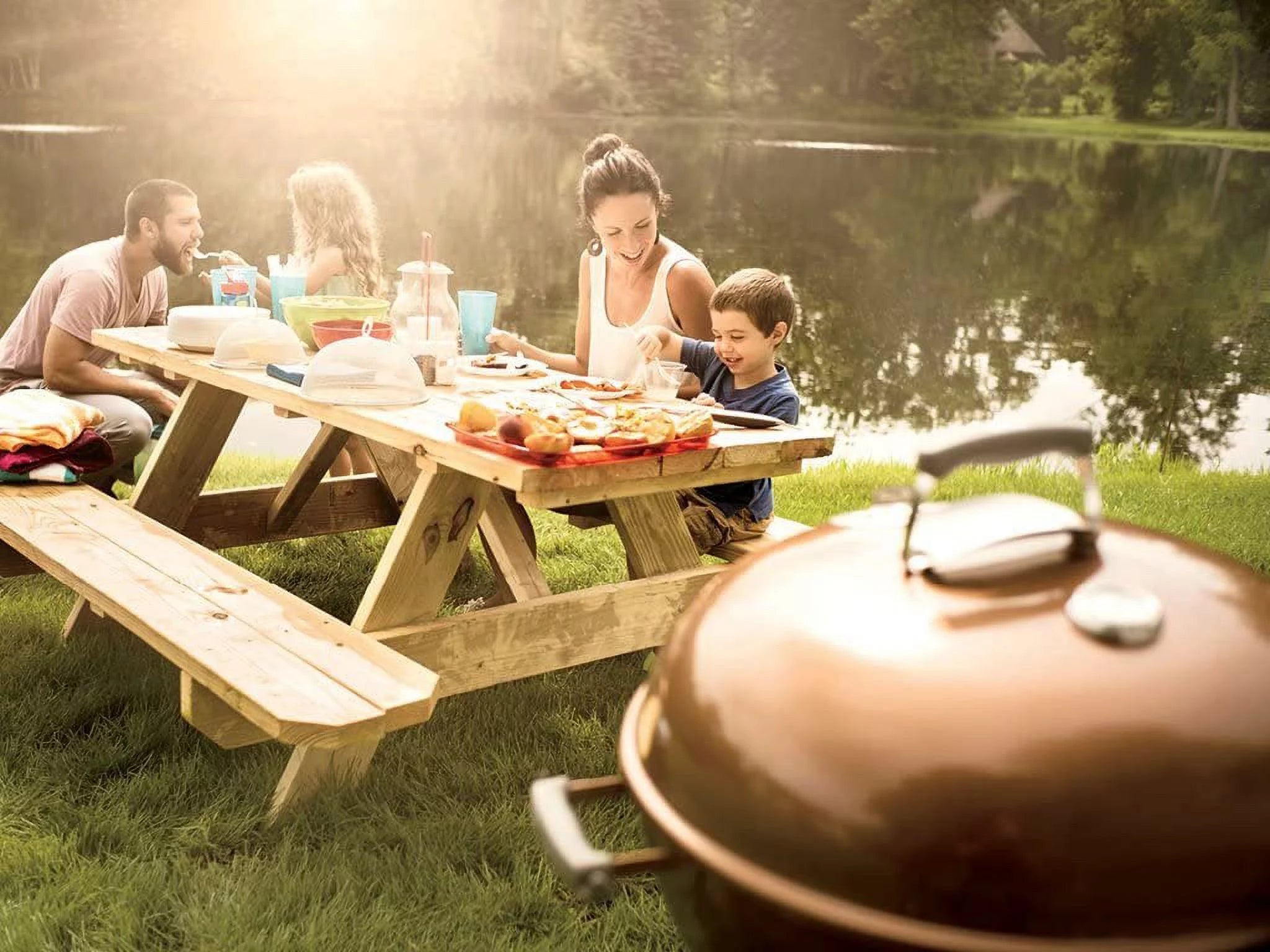 Charcoal Grill, 22-Inch, Copper U736