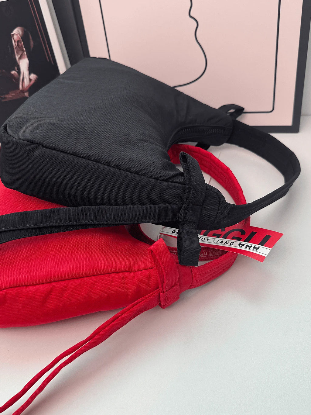 Mini Bow Nylon Handbag D453043