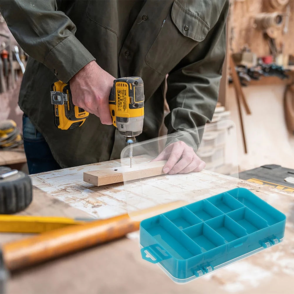 Plastic Small Parts Storage Box with Lid, 2 Pack X2076