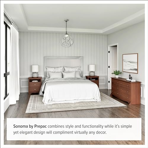 Rustic White Double Drawer Dresser with Nightstand C7017