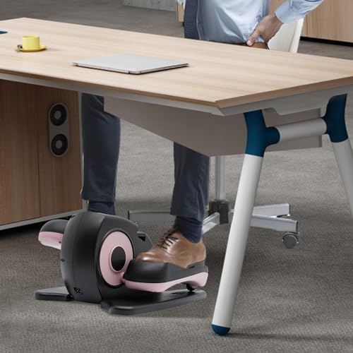 Seated Pedal Exerciser for Seniors, Quiet Mini Elliptical Machine with Remote Control W4862