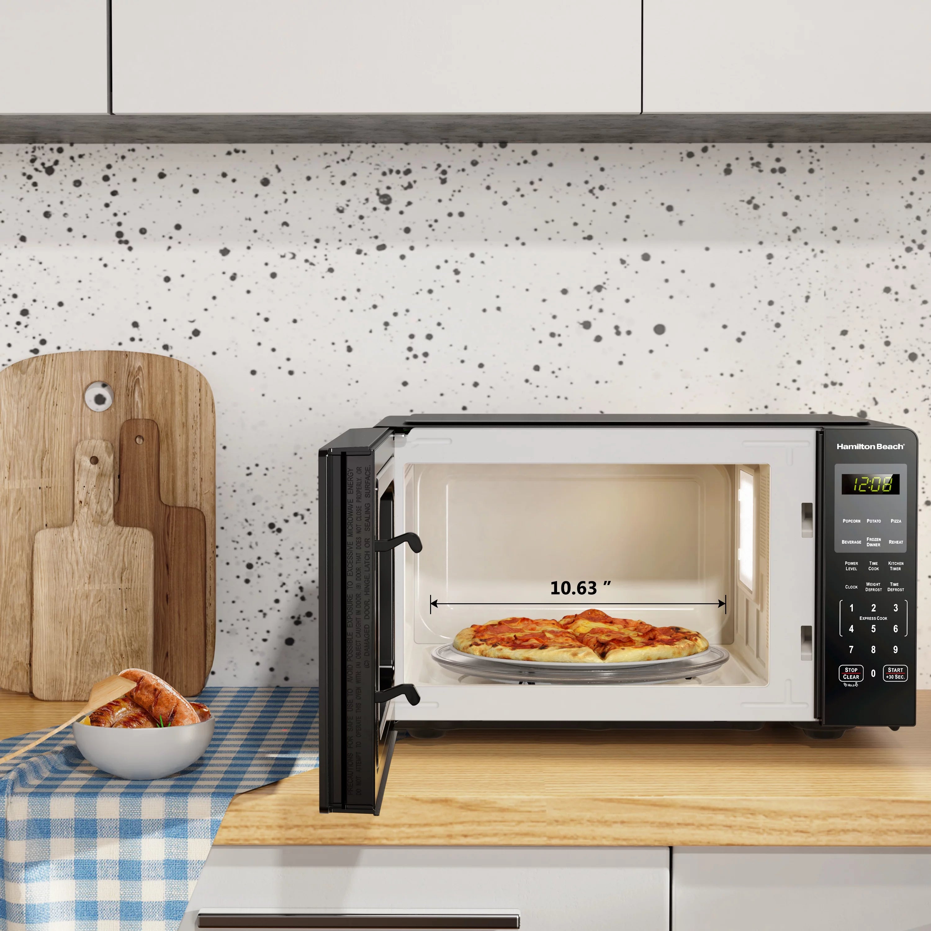 Countertop Microwave Oven, Stainless Steel P87691