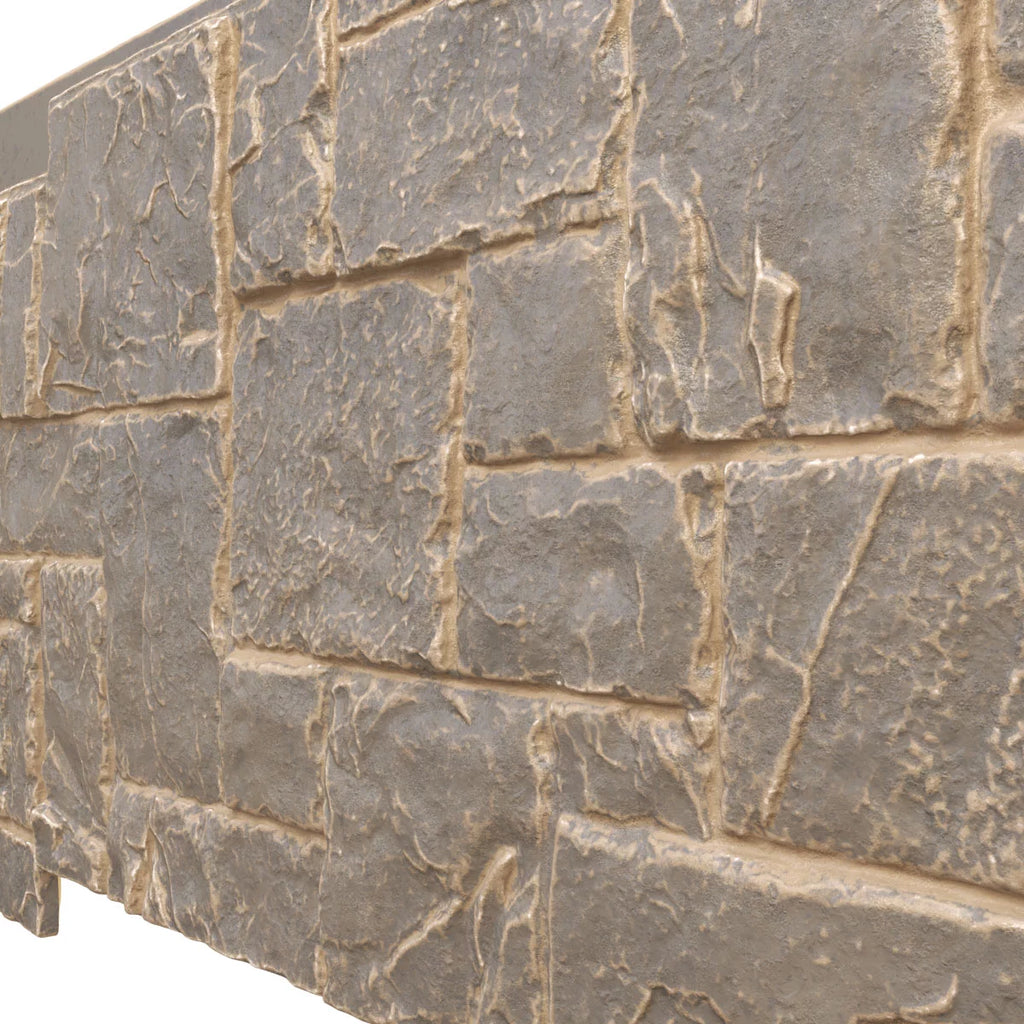 49"W x 24 1/2"H Stacked Stone Faux Siding Panel P52129