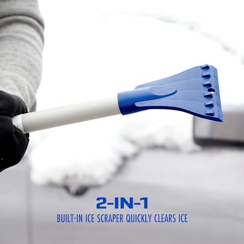 4-in-1 Telescoping Scratch-Free Snow Broom + Ice Scraper with LED Headlights P705