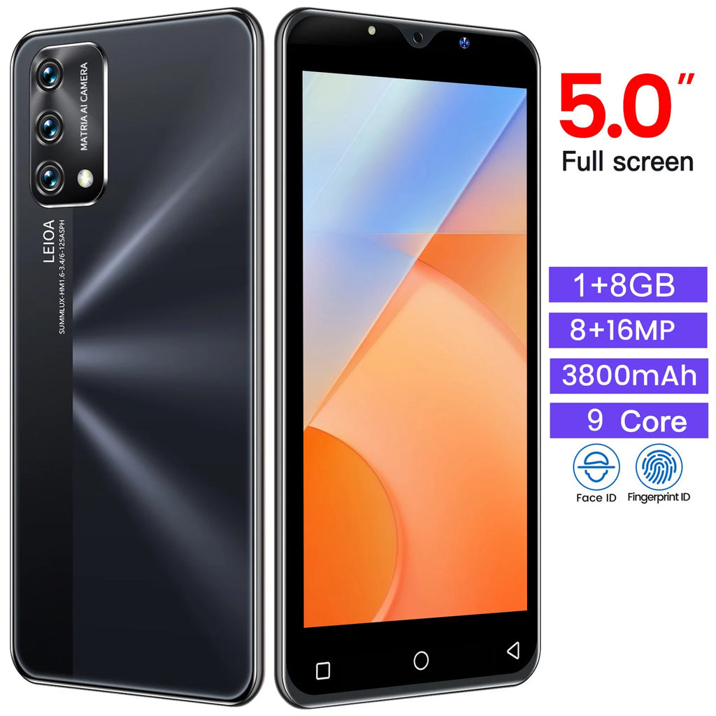 Unlocked Smartphone Dual SIM 5 Inch 3800mAh Face ID Fingerprint GSM 3G X930