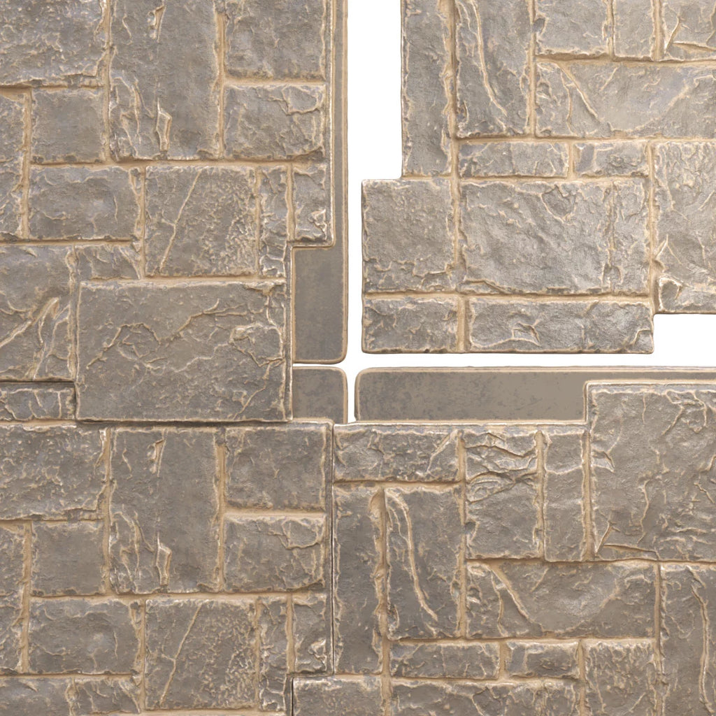 49"W x 24 1/2"H Stacked Stone Faux Siding Panel P52129