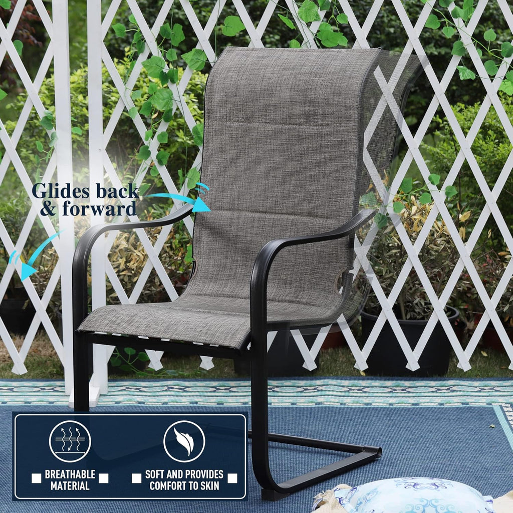 Patio Furniture Set Outdoor Dining Set 7 Pieces with High Back Chairs and Expandable Table W409