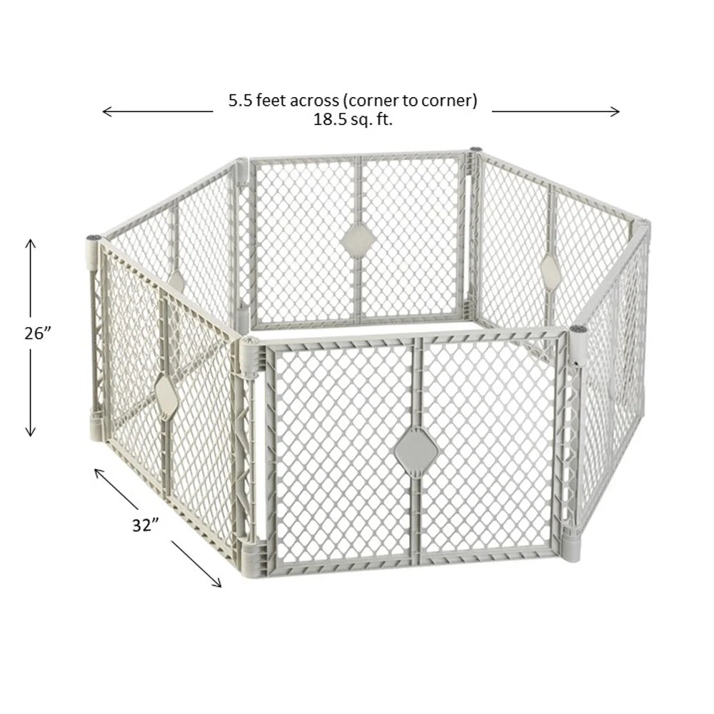 Baby Play Yard, Gray Plastic U587