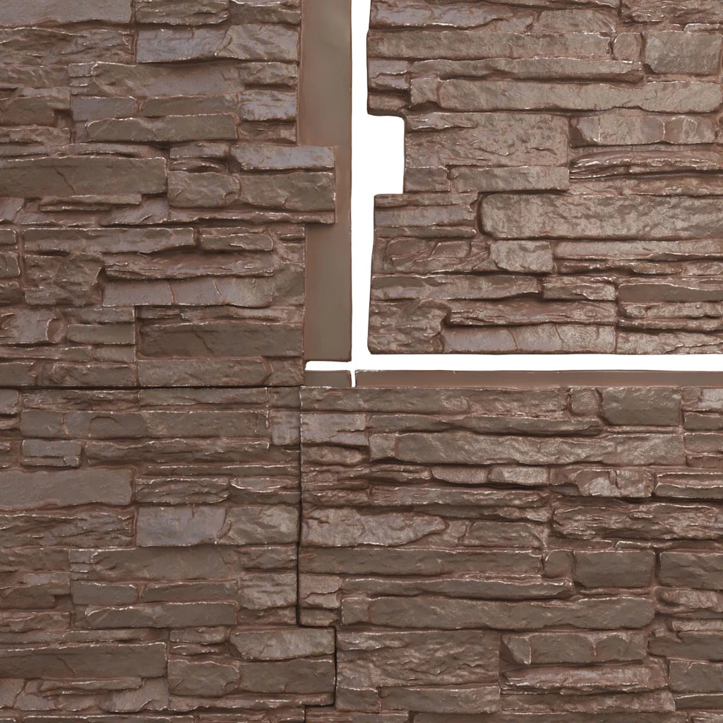 Stacked Stone Faux Siding Panel, Autumn Bronze B5888