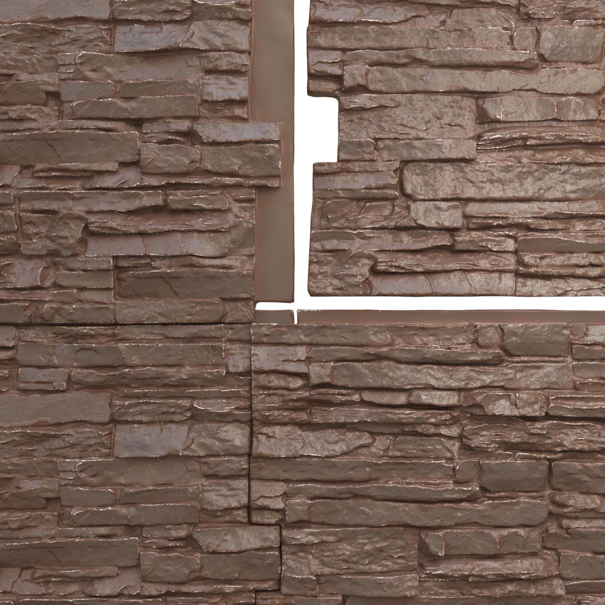 Stacked Stone Faux Siding Panel, Autumn Bronze B5888