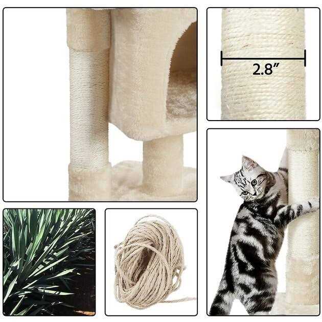 2-Level Plush Cat Tree with Condo J4799