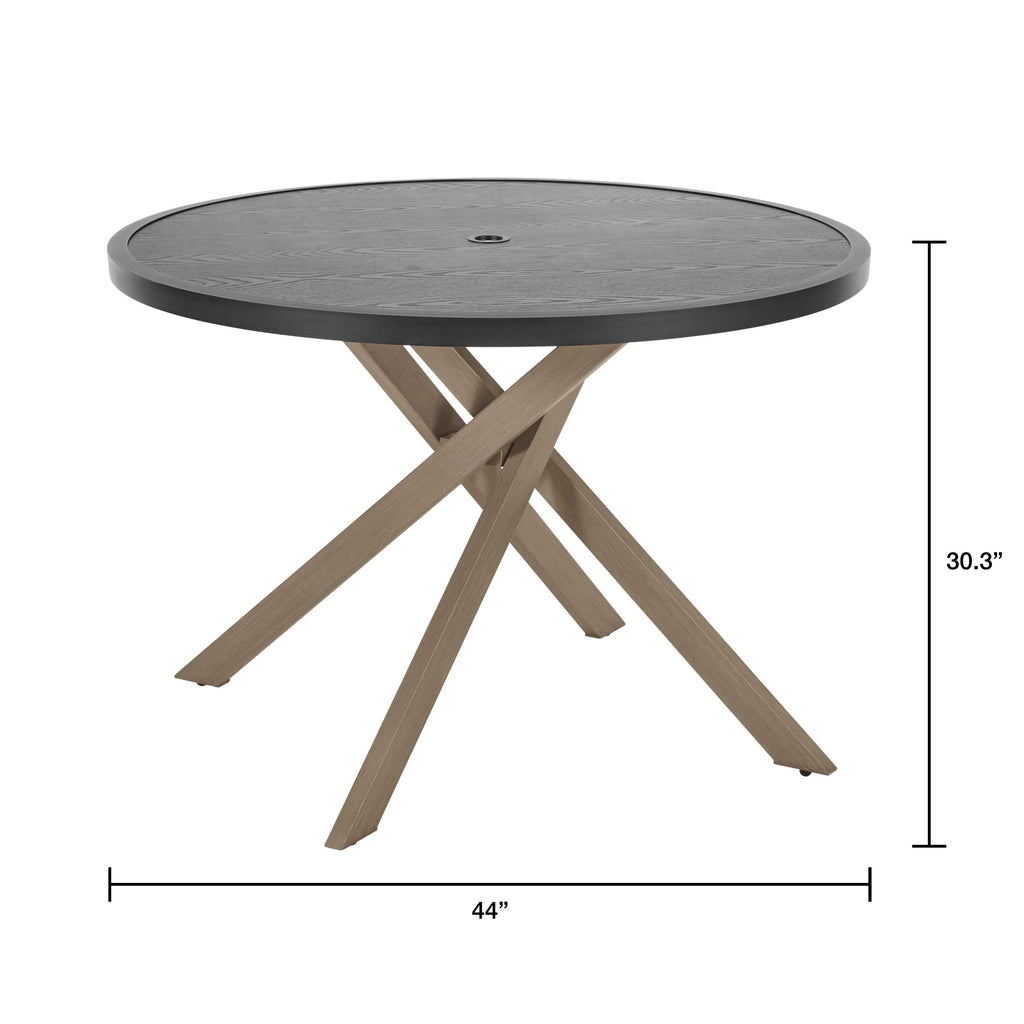 5-Piece Wicker Outdoor Dining Set, Black N1845