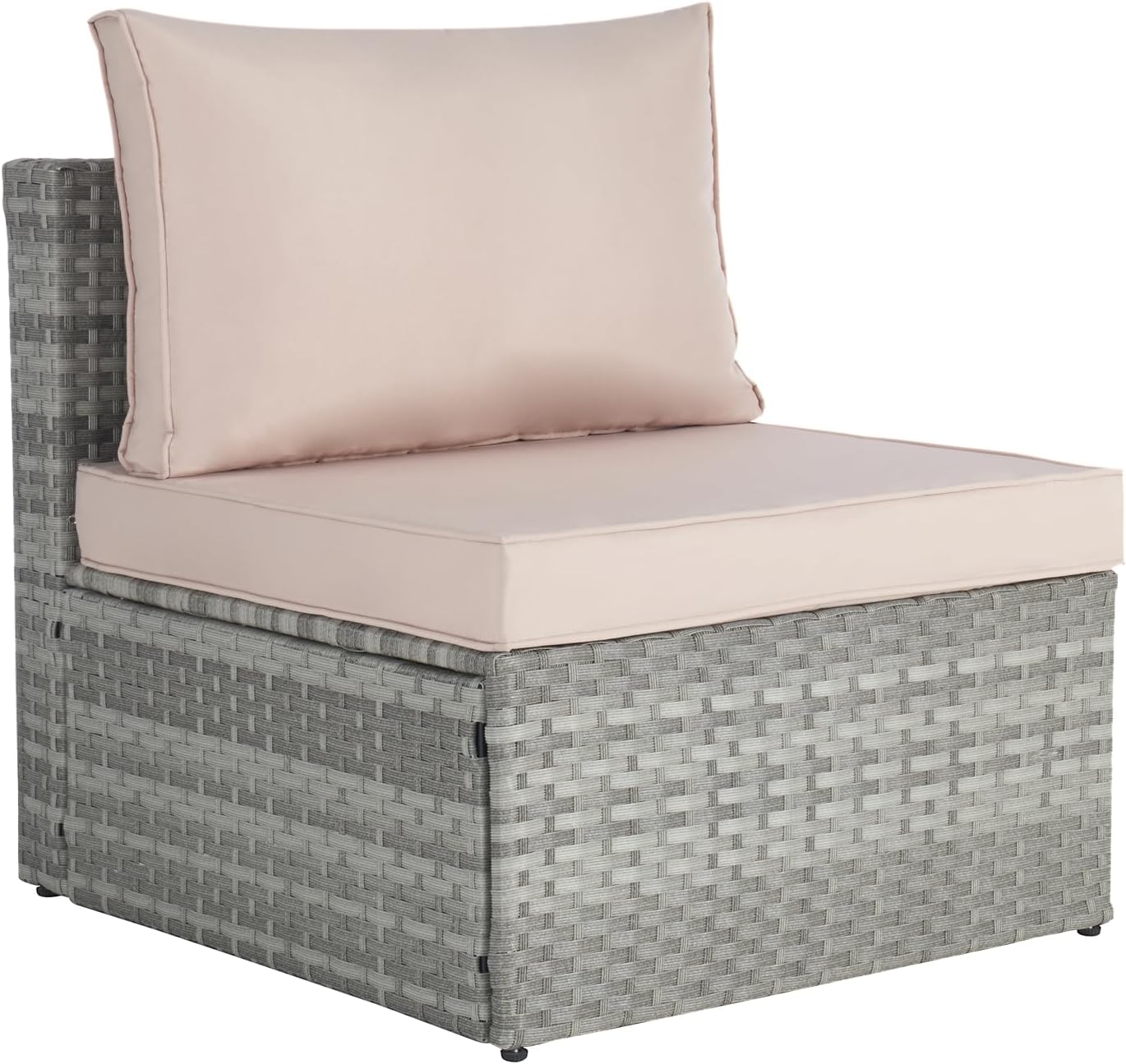 Outdoor Patio Conversation Set with PE Rattan Wicker Sofa and Coffee Table F441515