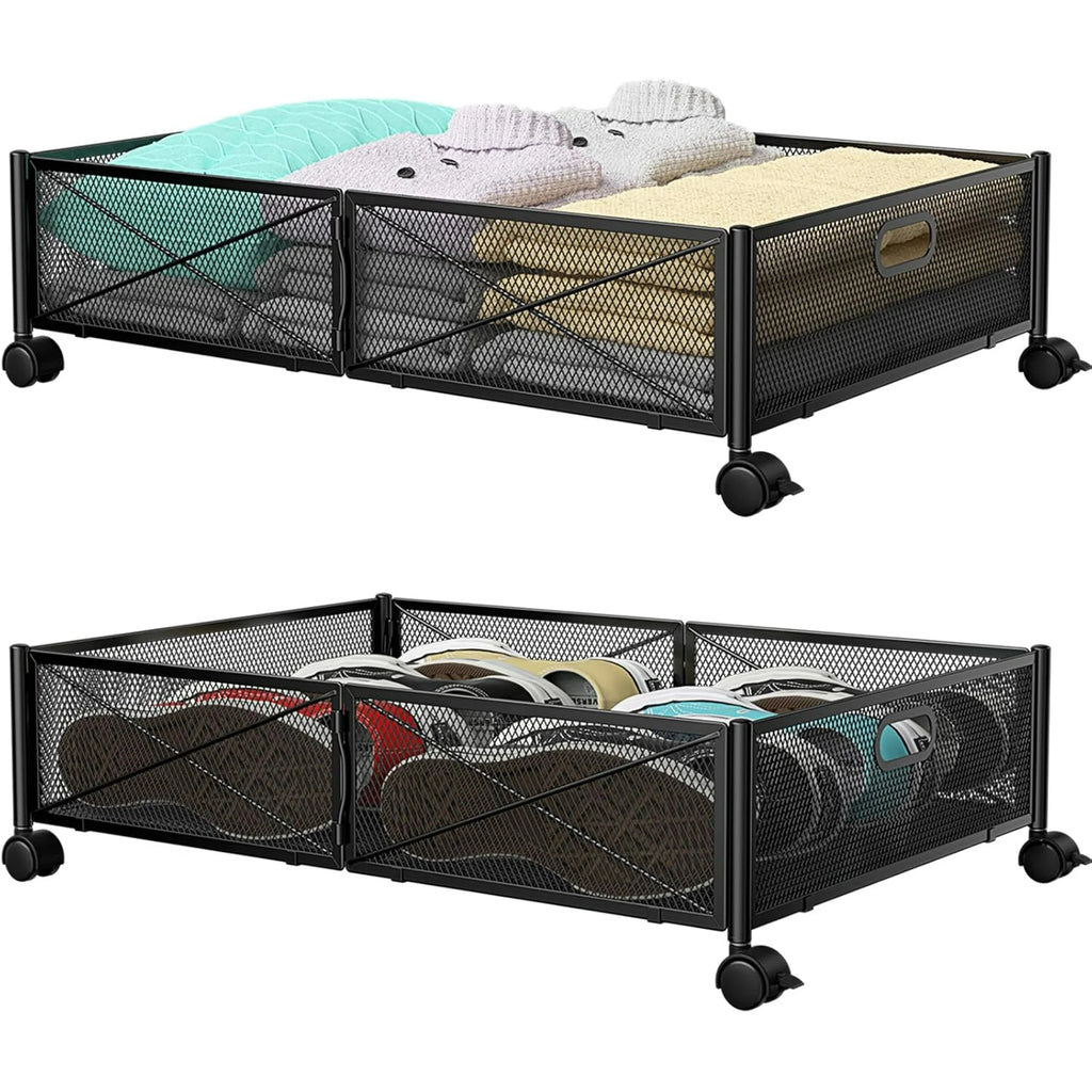 Under Bed Storage Containers with Wheels, 2 Pack U520266