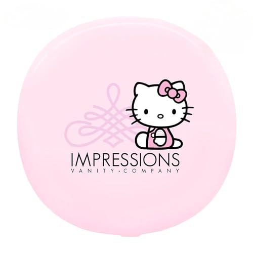 Vanity Swirl Compact Mirror with Light, Double Sided Travel Makeup Mirror O7046