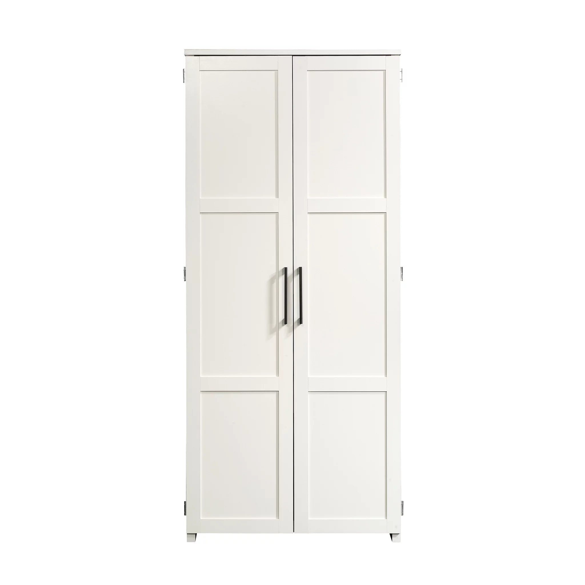 Wood Storage Cabinet, White Finish B3192