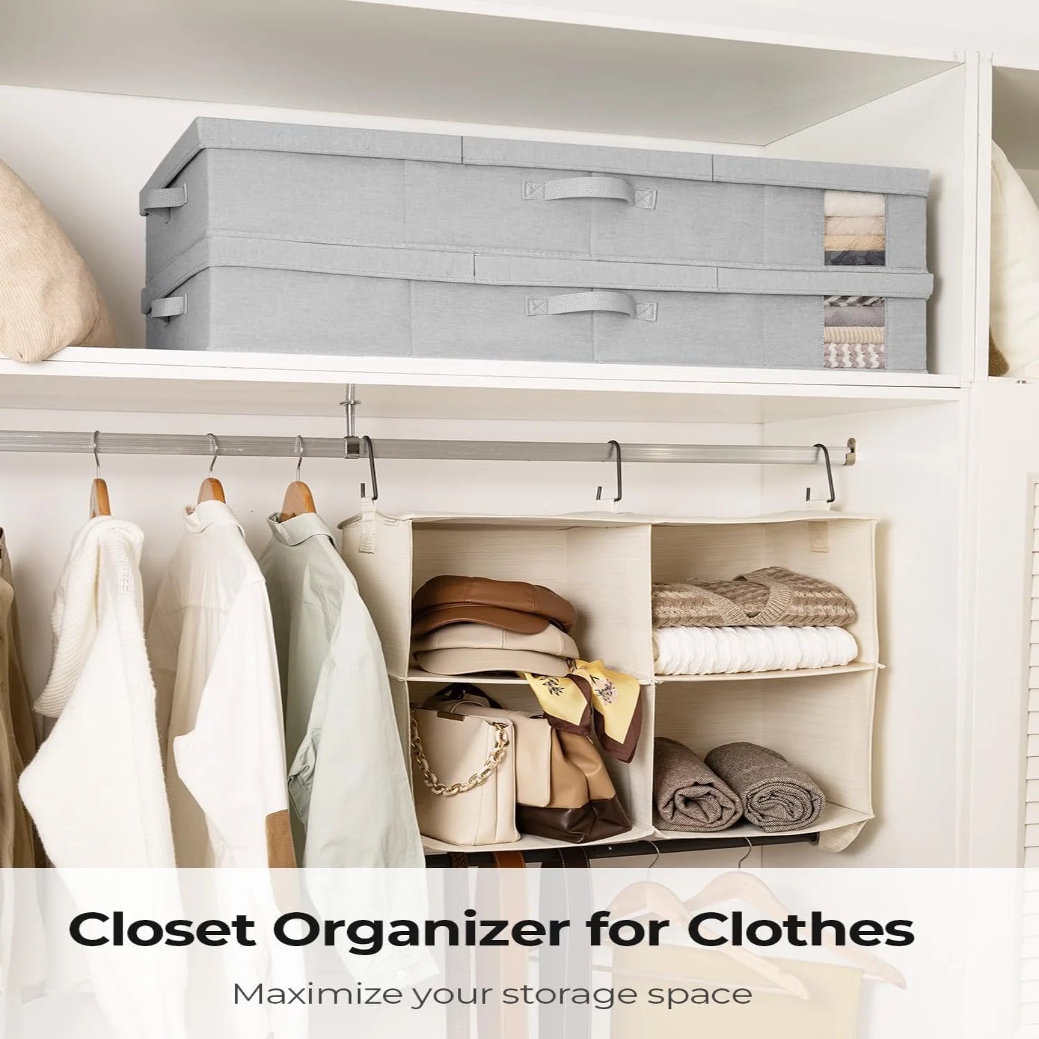 Under Bed Storage Bins with Lids and Handles Z58849