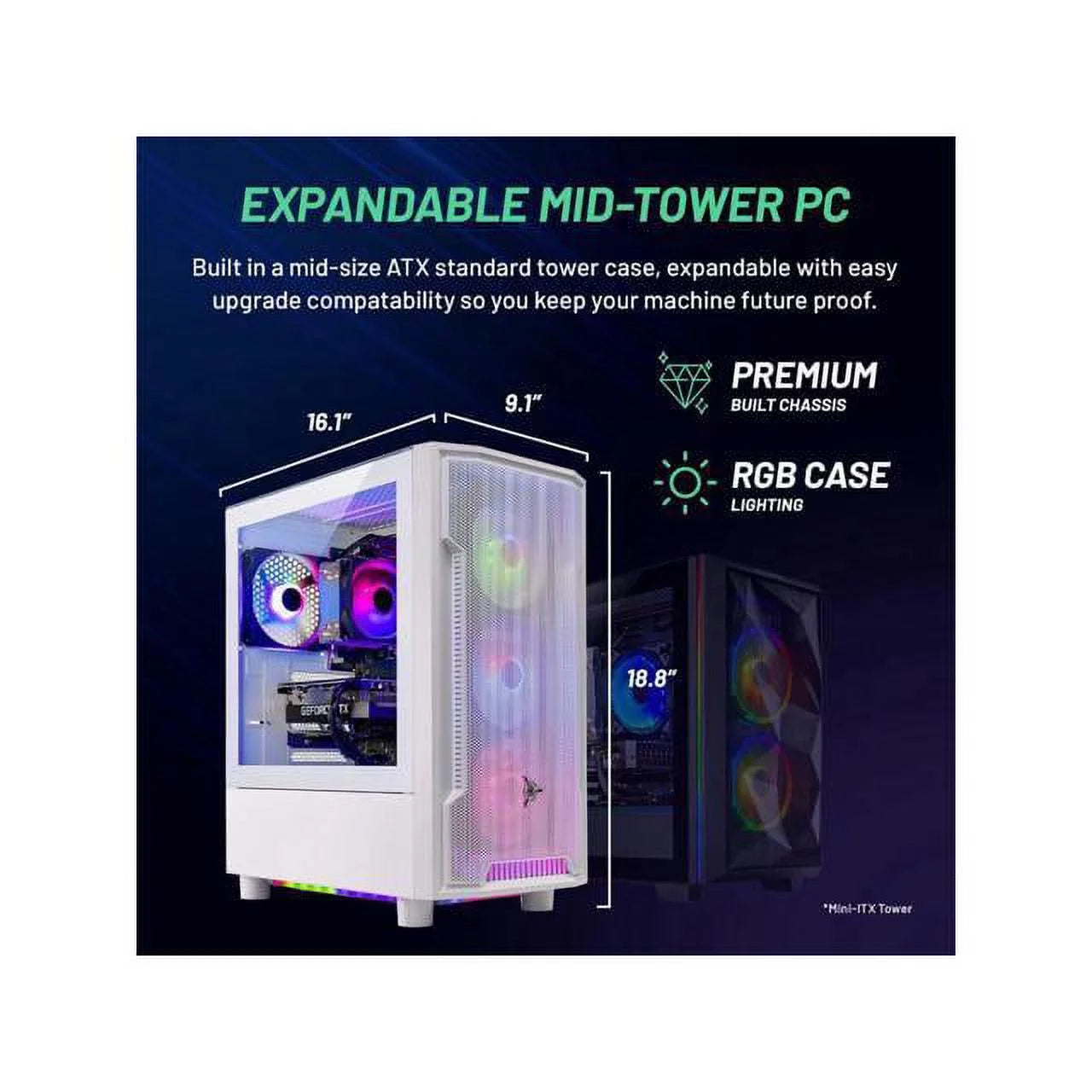 Gaming PC Desktop Intel Core i5, RTX 4060, 1TB SSD, 16GB RAM, Windows 11 M9558