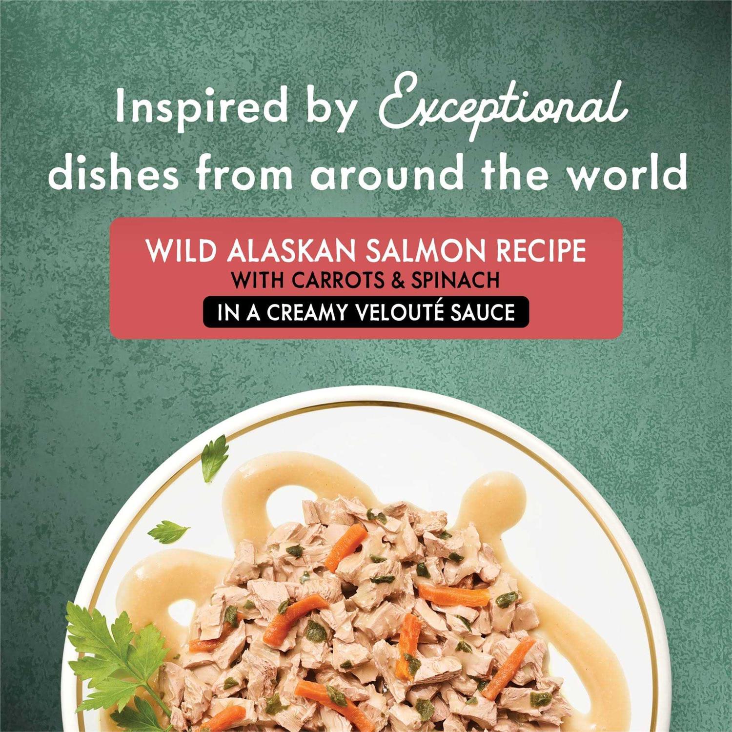 High Protein Medleys Wild Alaskan Salmon Recipe with Garden Veggies in Sauce Wet Cat Food Y82896