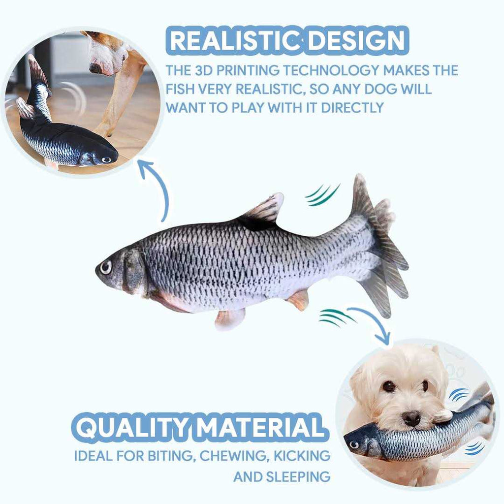 Interactive Pet Toy for Dogs & Cats, Moving Fish to Challenge Natural Instincts T48061