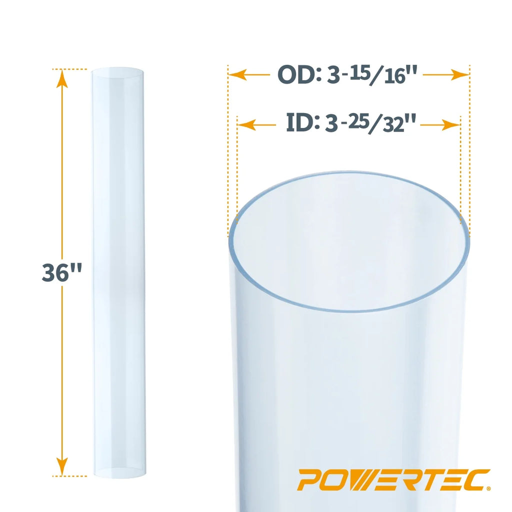 4-inch x 36-Inch Clear PVC Dust Collection Pipe S271979