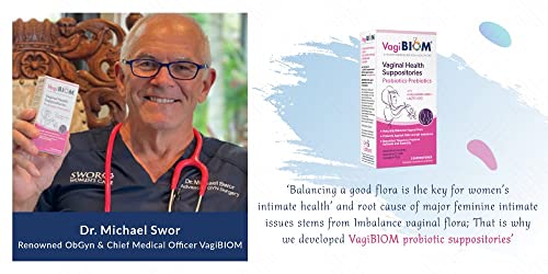 Probiotic Suppository for Vaginal pH Balance and Odor Control (30 Count) V155