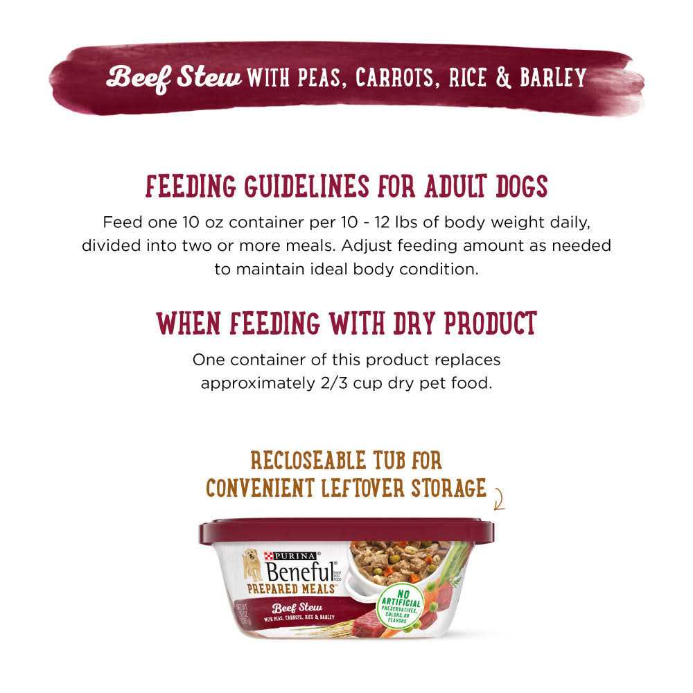 Beef Stew Prepared Meals Dog Food D662