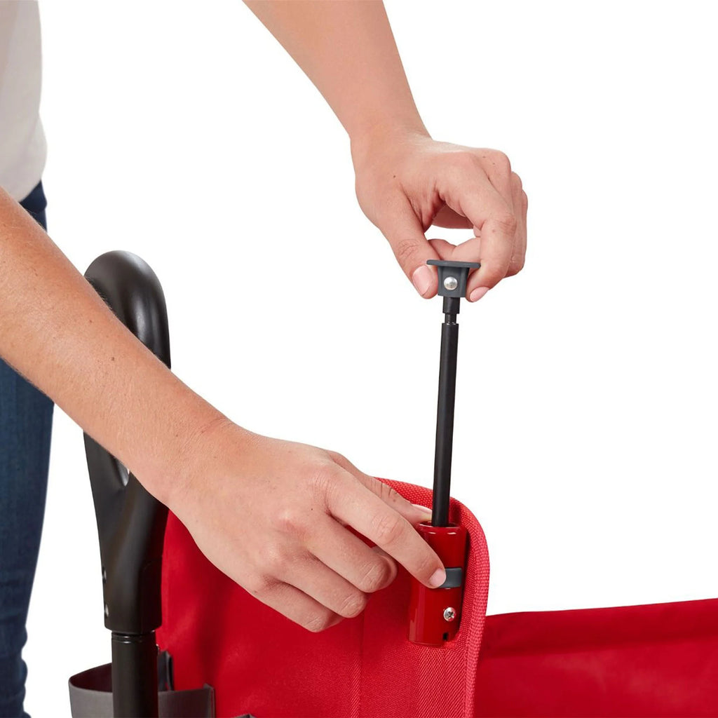 Convertible Stroll N Wagon with Pull & Push Handle, Red/Black L38874