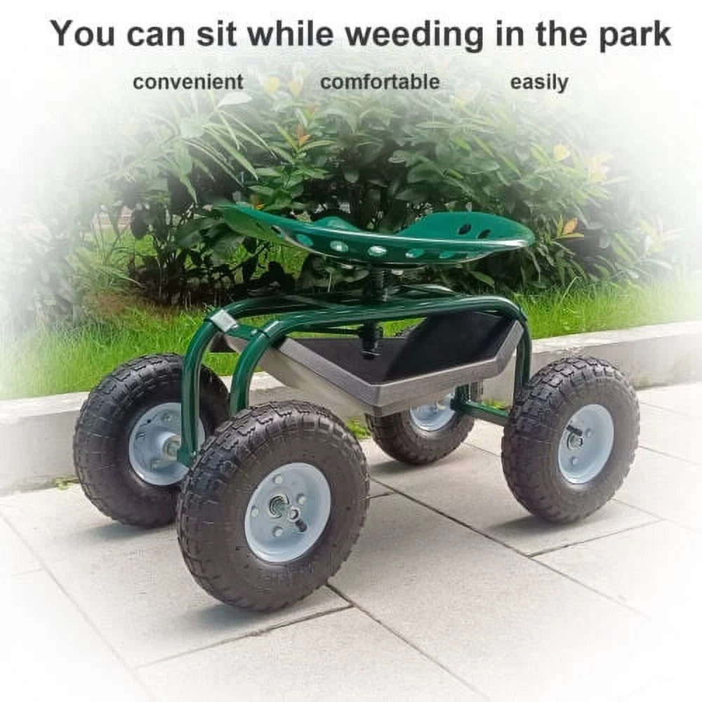 Gardening Seat Cart with Swivel Wheels R950269