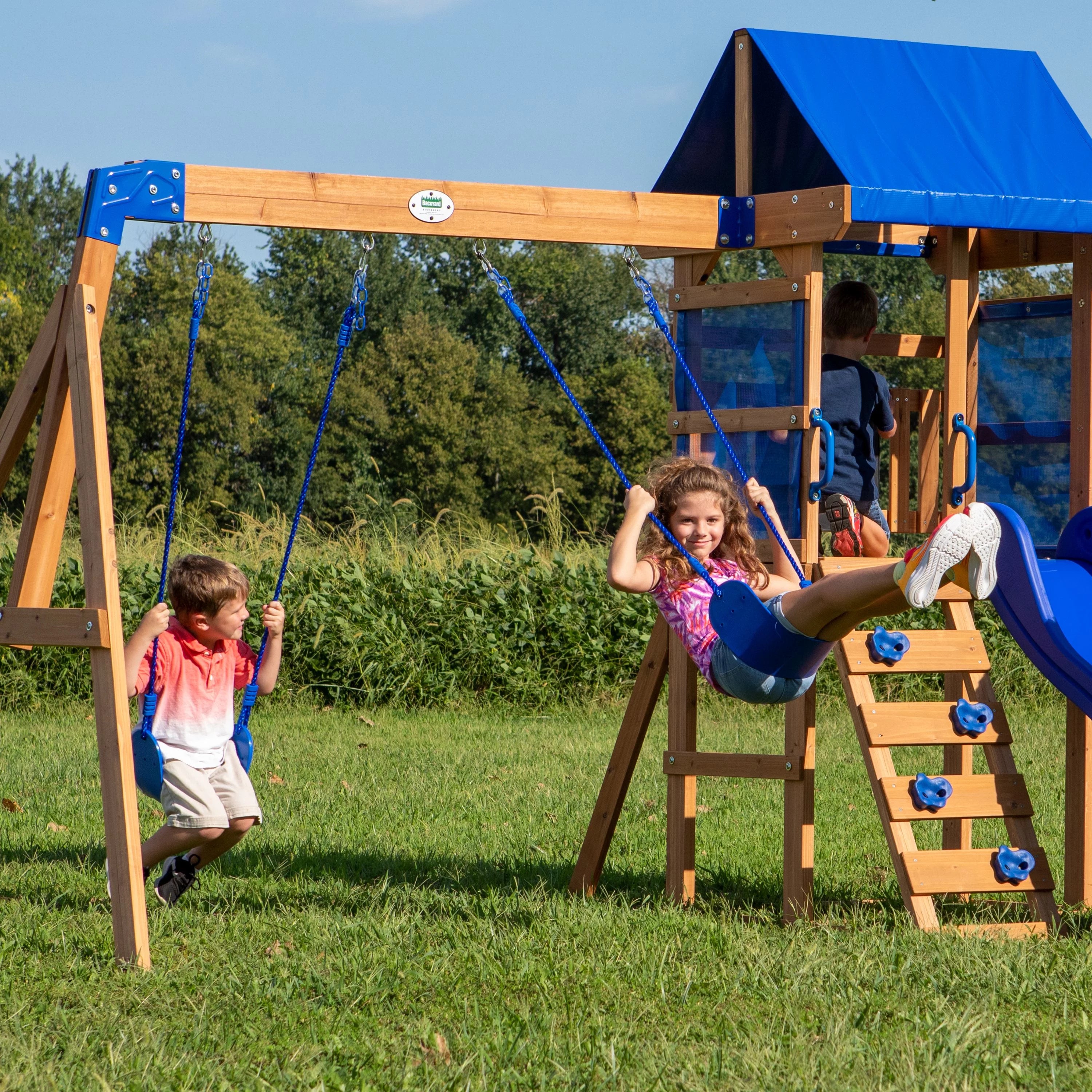 Wooden Cedar Swing Set K235