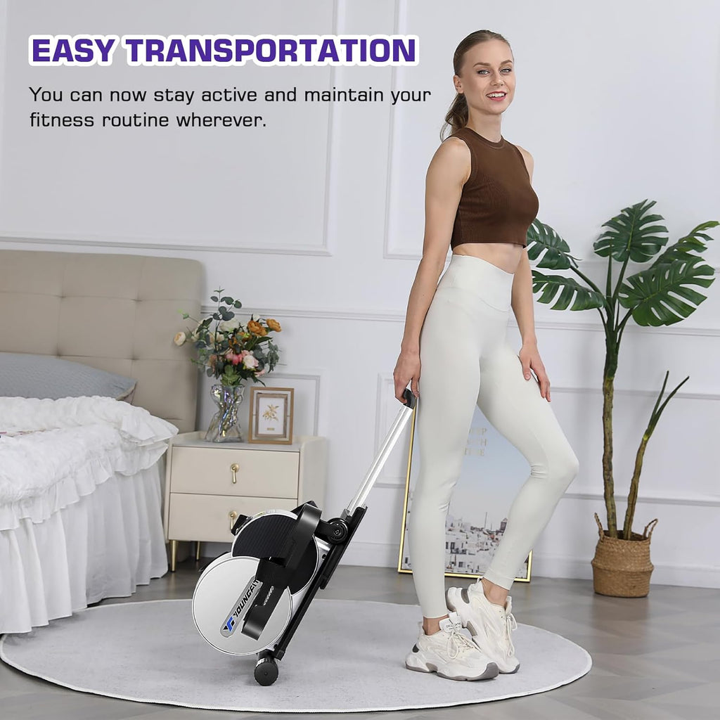 Under Desk Elliptical - Quiet Portable Leg Exerciser with Remote and App Control E129