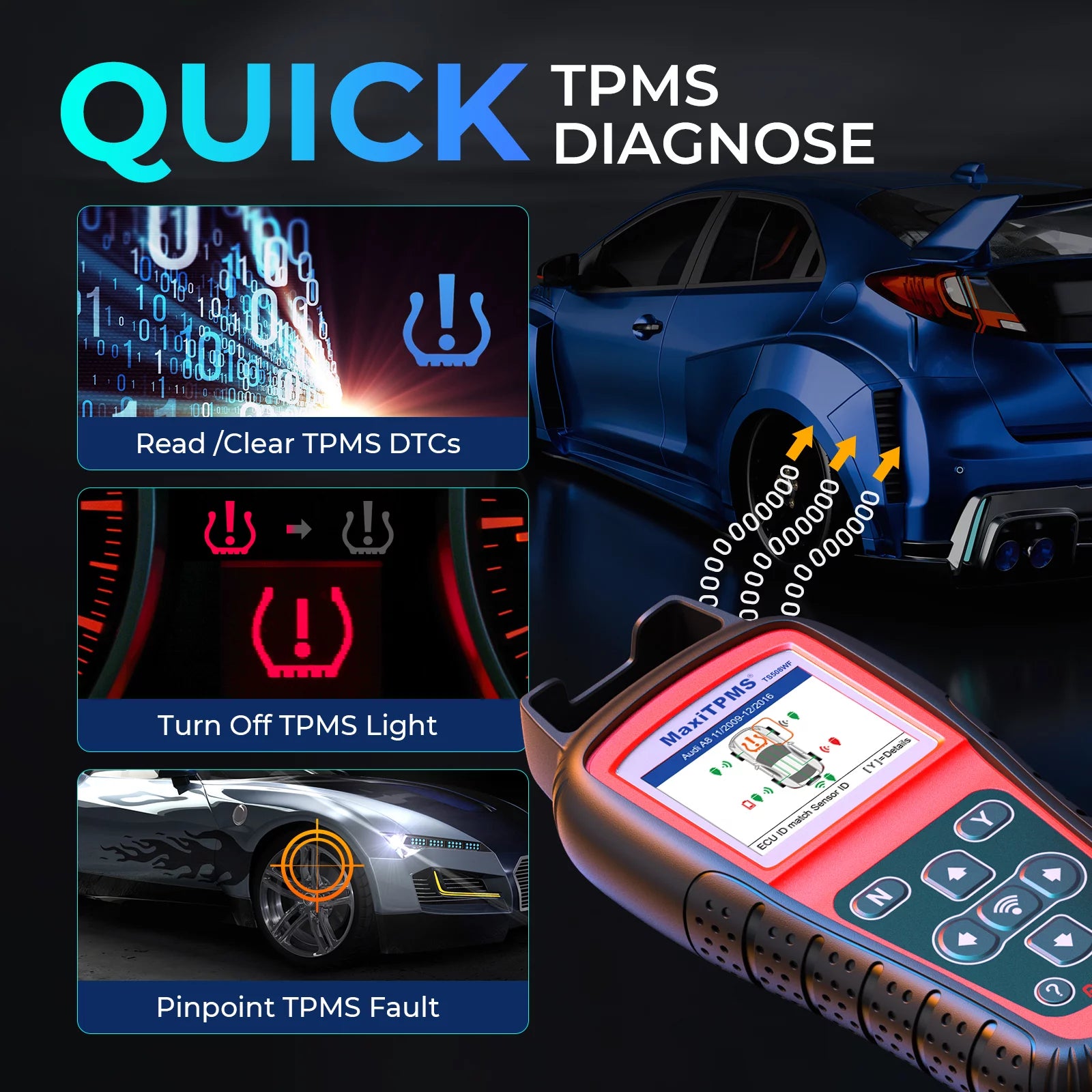 TPMS Programming Tool with Relearn and Diagnostic Scan Functions H7528