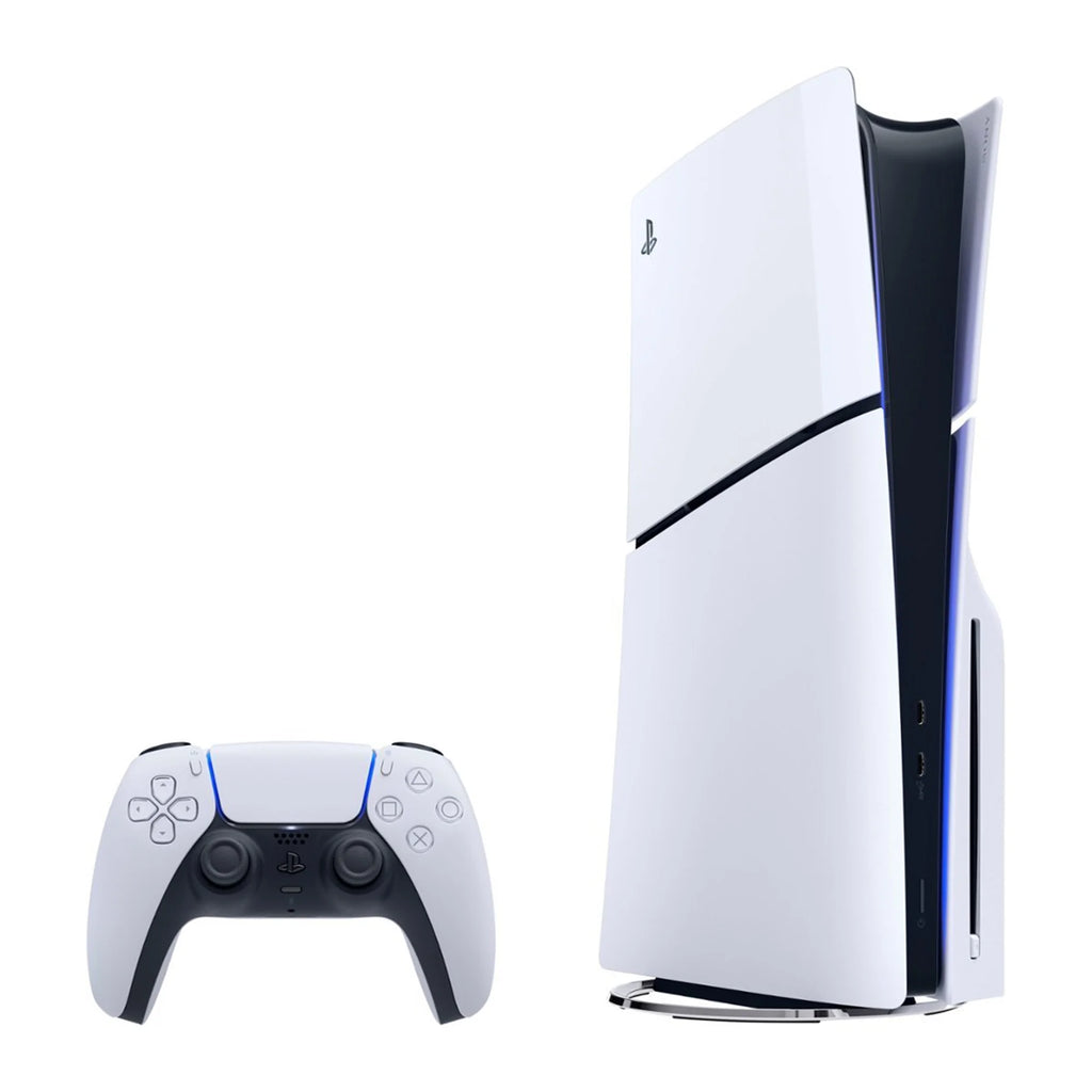 PlayStation 5 Slim Disc Edition Gaming Console with Two Controllers and Spider-Man 2 Game E88729