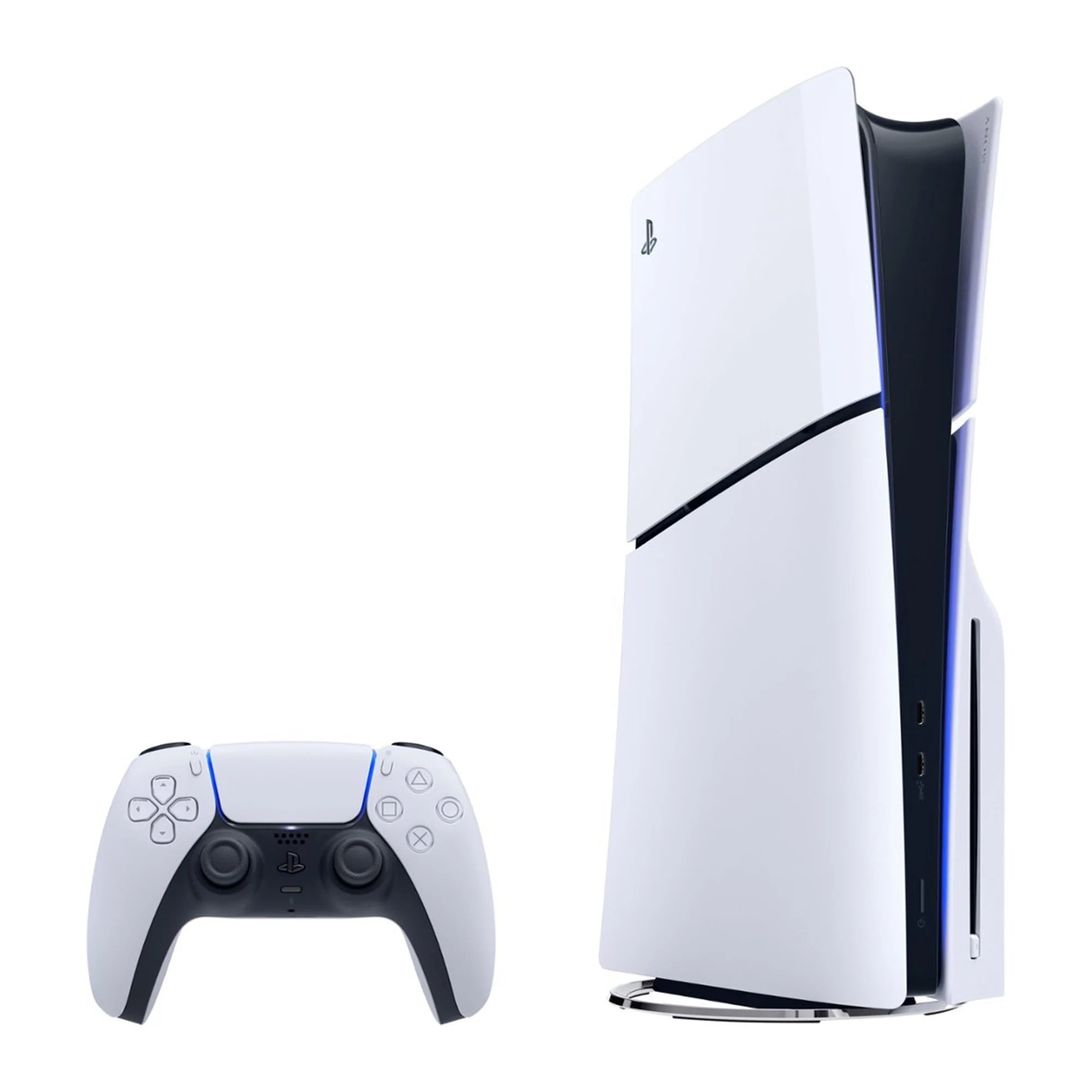 PlayStation 5 Slim Disc Edition Gaming Console with Two Controllers and Spider-Man 2 Game E88729