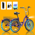 ABORON 350W Electric Trike, 7 Speed 24"/26" 3 Wheel Electric Bicycle with 36V 14.5Ah Lithium Battery UL Certified, Electric Tricycle for Adults with Rear Basket